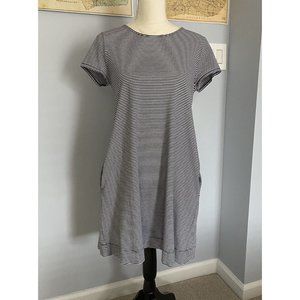Gap T-Shirt Dress Short Sleeve with Pockets Blue/White Stripe Women's M